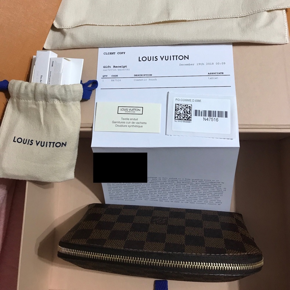 Louis Vuitton Cosmetics Pouch Damien Ebene!
